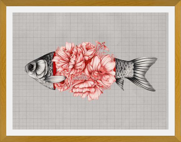 Cuadro Vintage Tropical Aquarium Fish