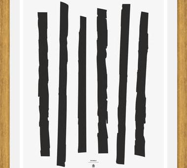 Cuadro Marble Sticks Black