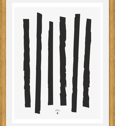 Cuadro Marble Sticks Black