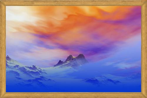 Cuadro Snowy Mountains Sunset 3