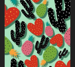 Enmarcado Cactus Love and Pineapples