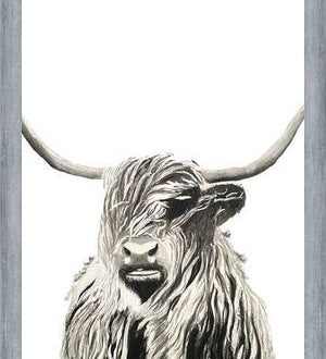 Cuadro Highland cow watercolor