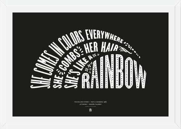 Cuadro She's like a rainbow, The Rolling Stones - Black