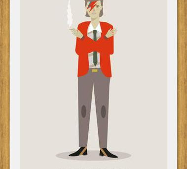 Cuadro Lámina David Bowie, Ziggy Stardust