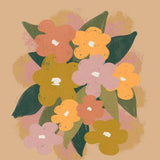 Canvas Vintage Flower Bouquet
