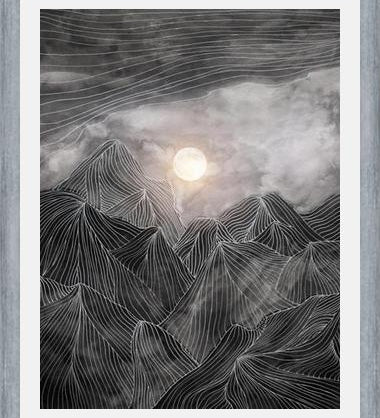 Cuadro Lines in the mountains VIII