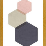 Cuadro 3 hexagons - pink
