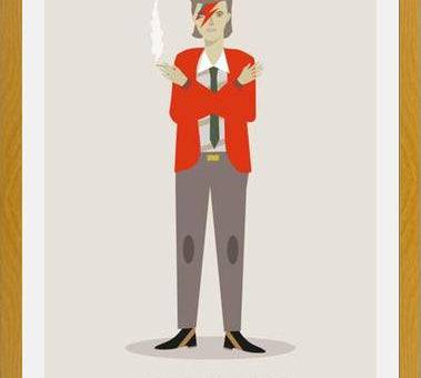 Cuadro Lámina David Bowie, Ziggy Stardust