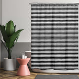 Cortina de Baño Marker White Black Lines and Stripes