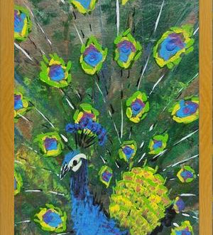 Cuadro blue peacock