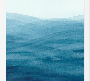 Cuadro Watercolor abstract waves
