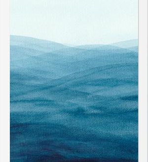 Cuadro Watercolor abstract waves