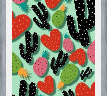 Enmarcado Cactus Love and Pineapples