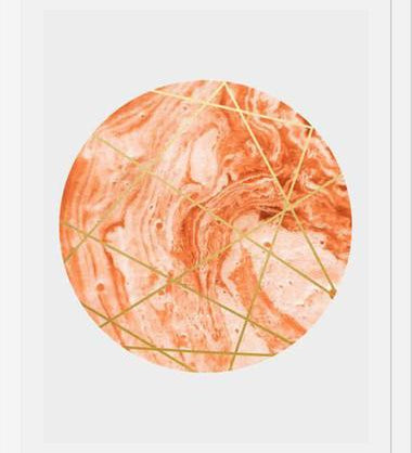 Cuadro Peach Sphere