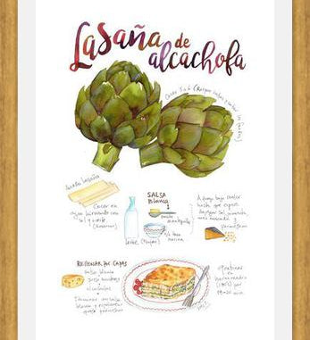 Cuadro Lasaña de Alcahofa