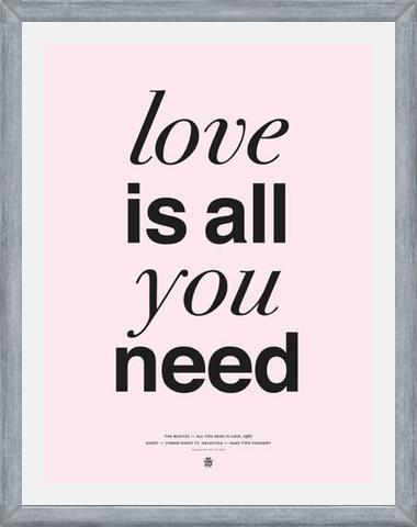 Cuadro THE BEATLES - LOVE IS ALL YOU NEED rose