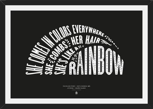 Cuadro She's like a rainbow, The Rolling Stones - Black