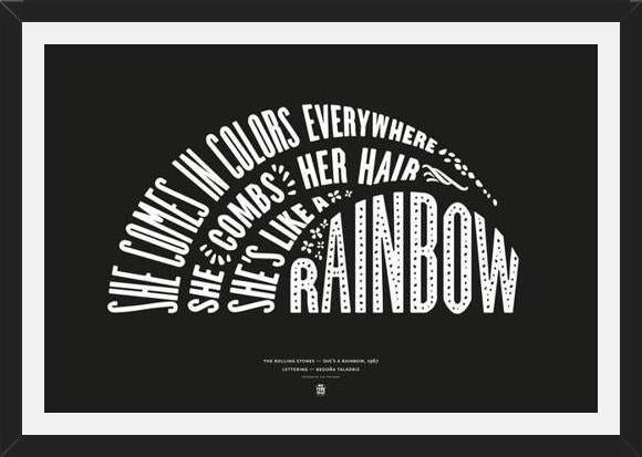Cuadro She's like a rainbow, The Rolling Stones - Black