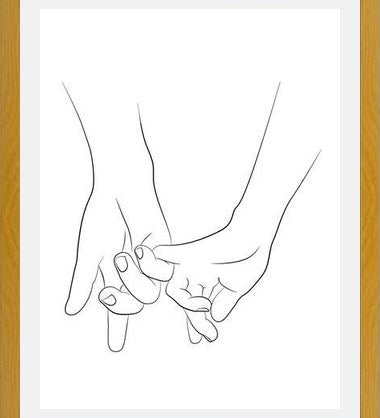 Cuadro Hands series - Pinky promise