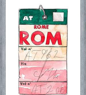 Cuadro ROME VINTAGE FLIGHT TAG