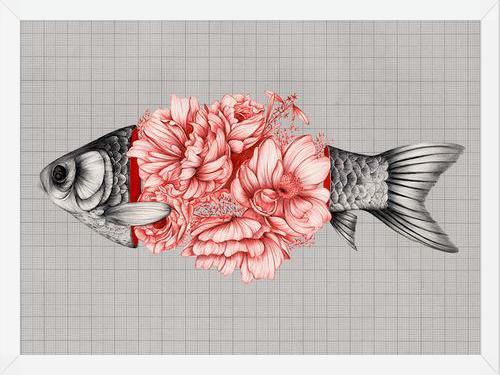 Cuadro Vintage Tropical Aquarium Fish
