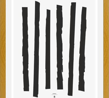 Cuadro Marble Sticks Black