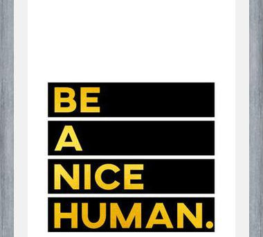 Cuadro Be A Nice Human