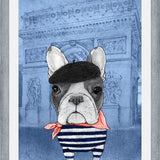 Cuadro French Bulldog With Arc De Triomphe