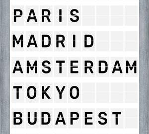 Cuadro Destinos Internacionales - Blanco