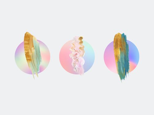 Canvas Gradient Painted Planets
