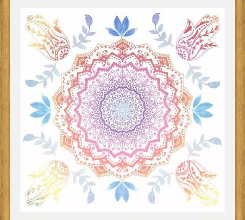 Enmarcado BOHO HAMSA MANDALA