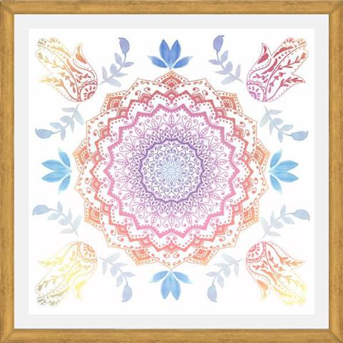 Enmarcado BOHO HAMSA MANDALA
