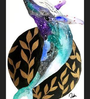 Cuadro Ballena & universo