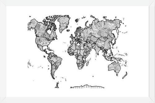 Cuadro Mapa Mundi