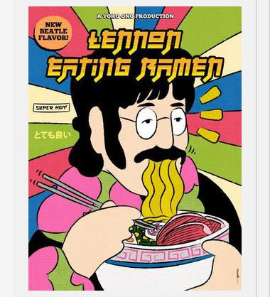 Cuadro Lennon Eating Ramen