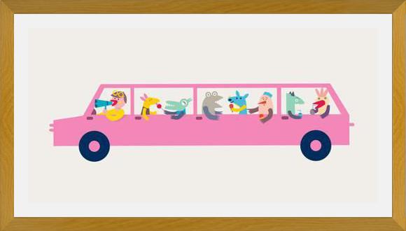 Cuadro Pink Car