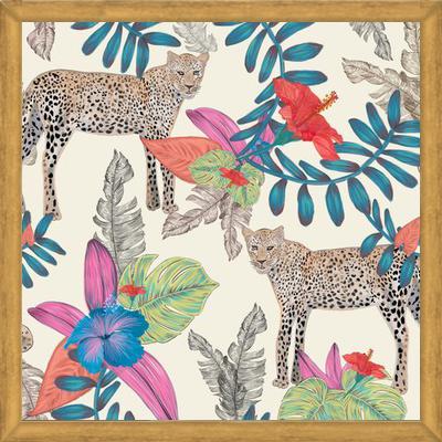 Cuadro Hand drawn leopard colorful tropicalecru
