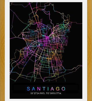 Cuadro Santiago Street Map