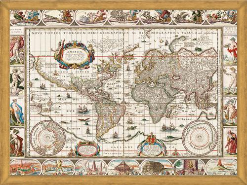 Cuadro Mapa Vintage