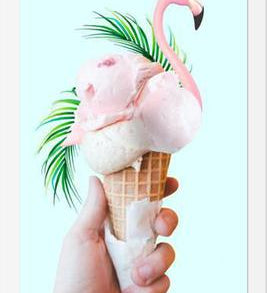Cuadro Tropical Ice Cream
