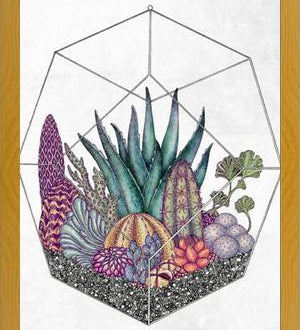 Cuadro Love cacti