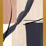 Cuadro Abstracto Azul Rosa y Negro I