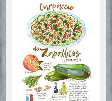 Cuadro Receta Carpaccio de Zapallitos