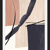 Cuadro Abstracto Azul Rosa y Negro I