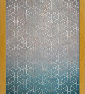 Cuadro Geométrico Plata Grunge
