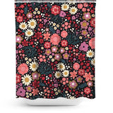 Cortina de Baño Simple hand drawn flowers pattern