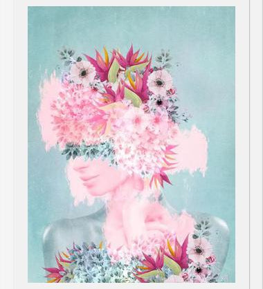 Cuadro Woman in flowers II