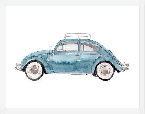 Cuadro Vintage Car Light Blue