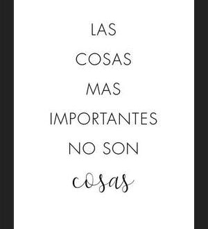Cuadro Las cosas más importantes no son cosas