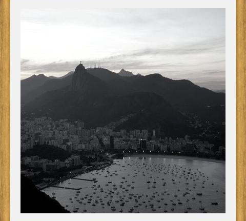 Cuadro Corcovado Sunset BW